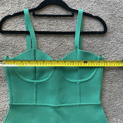 Scanlan Theodore Dress Crepe heavyweight knit bustiere Size M green