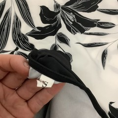 SHEIN Black and White Floral Dress Size S Polyester Lining Machine Wash Cold