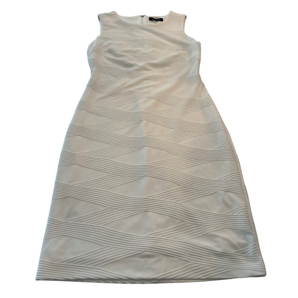 M1-37 TOMMY HILFIGER Women&rsquo;s Mini Dress Textural White Size 2