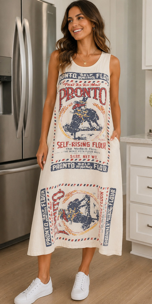 Jaded Gypsy Flour Sack Dress Size S/M