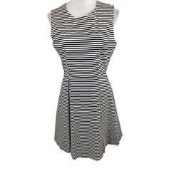 Kate Spade Saturday Women&rsquo;s Dress Size 8 Striped Sleeveless Fit & Flare Classic
