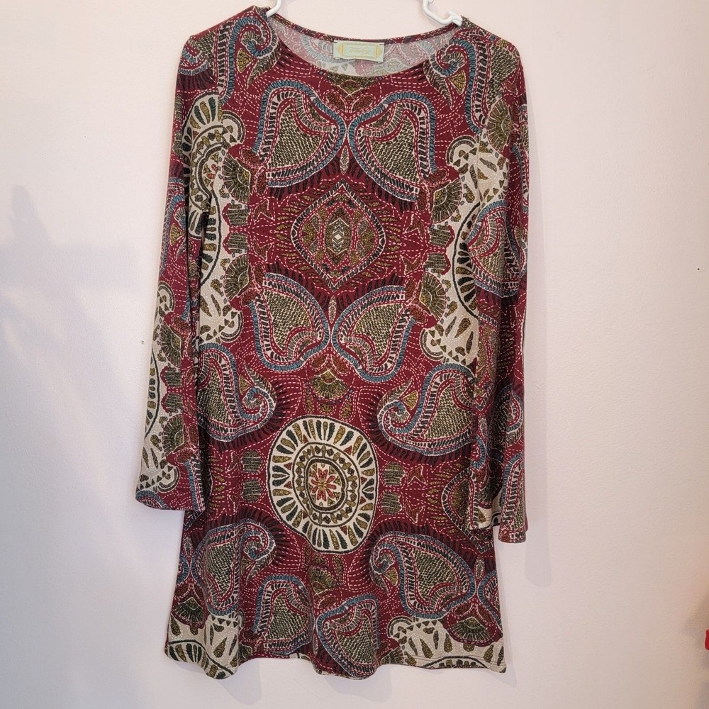 Tinley Boho Vintage Paisley Print Dress No Size Tag ~Please see measurements