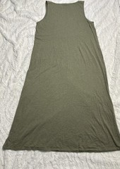 Pure Jill J.Jill Sleeveless Dress Size Large Green Comfy Midi with Pockets!