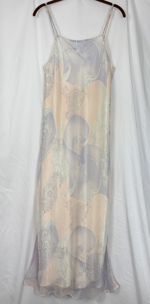 Vintage Lord & Taylor Slip Maxi Dress Y2K 90’s Boudoir Lingerie Inspired Small