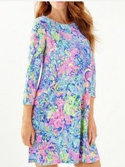 Lilly Pulitzer Ophelia swing dress in multi pop up 60 animals Size Medium