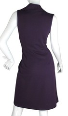 {SPENCE} Purple Midi Dress sz. 8 Cowl Neckline Sleeveless Stretch Pleat