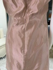 Alexia Admor Blush Satin Strapless Ruched Lined Sheath Knee Dress Size M