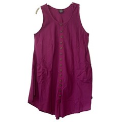 Sakkas Women&rsquo;s Dress Size OS One Size Midi Purple Pockets Bohemian
