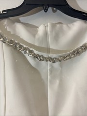 NWT Sunfere Captured Your Heart White Embellished Rhinestone Midi Dress Size 2XL