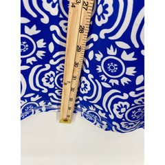 Jude Connally Dress Women Large Blue Travel Beach Preppy Coastal Geometric Shift