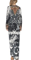 CAMILLA Wanderlust Twist Front Embellished Silk Maxi Evening Cocktail Dress