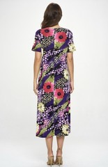 JOSTAR Slinky LONG DRESS Poly Spandex STRETCH Knit BLACK PURPLE S M L XL 2X 3X