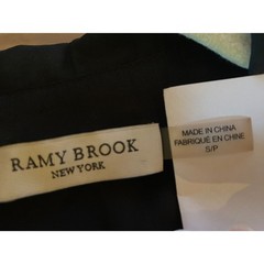 Ramy Brook Tabitha Black Smocked Mini Shirtdress Size Small Drop Waist