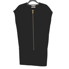 Celine Modele Depose Black Mini Sleeveless Zip Dress Womens Sz 36/S Minimalist