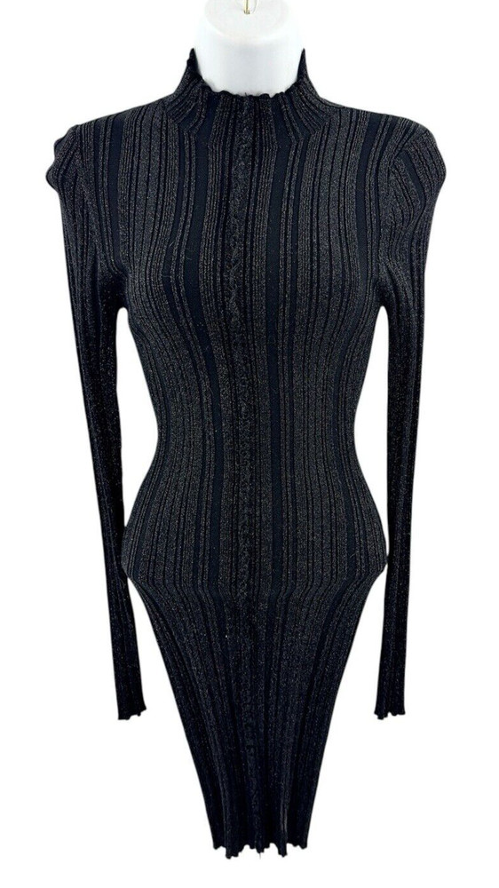 L’Academie Juri Mini Dress Womens Medium Shimmer Stretch Whimsigoth Vamp