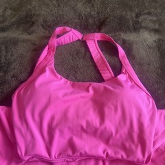 Halara Pink Tank Dress Medium Adjustable Straps Halter