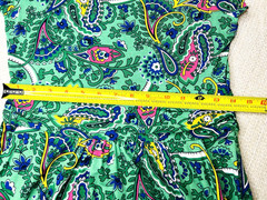 NWT Boden Amelie Dress Size 6 Green Paisley Print Stretch Jersey Midi Pockets