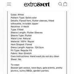 NWT Size MP – Extro&Vert Ada Flutter-Sleeve Broderie Midi Dress