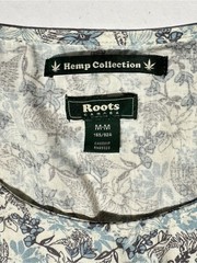 Roots Hemp Collection Floral Summer Dress Cottage Hippie Travel Sustainable M