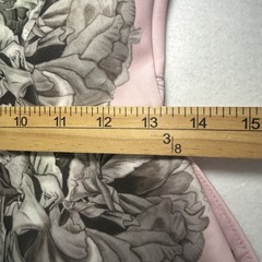 Ted Baker Haiilie Palace Gardens Floral Scalloped Pink Grey Skater Dress US 2