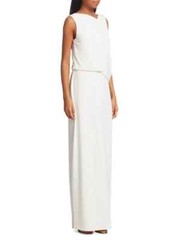 HALSTON Asymmetrical Draped Gown, Sleeveless Lined, back zipper, Size 4 $395 NWT