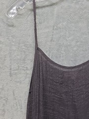Easel Womens Cover Up Dress Size M Gray Sheer Adjustable Straps Ruffle Hem