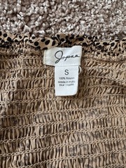 Japna Brown/Black Leopard Animal Print Button Front Midi Maxi Sun Dress S