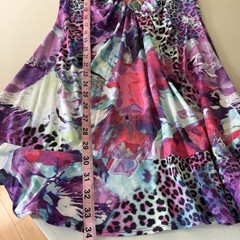Venus Y2k Colorful Animal Abstract Print Embellished Mini Dress Womens Large