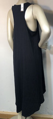 J.Crew NWT Sz M A-line Tank Dress crew Hi Low Black Cotton AX047