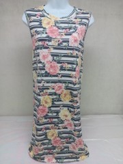 Womens Apt 9 Large Vibrant Multi Color Floral Sleeveless Dress Size Large NWT