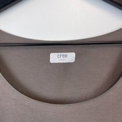 Crea Concept Size 36 (Small US) Brown Cotton Stretch Basic LS Dress Knee Length
