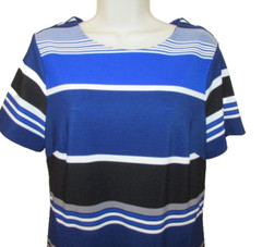 I LE New York Women&rsquo;s Royal Blue White and Black Dress size 10