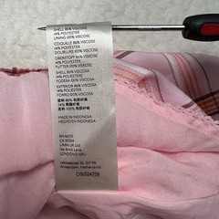 Maeve Anthropologie Flounced Tunic Mini Dress XSP Plaid Pink Orange