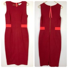 Boden Sz 8L Tall Primrose Ottoman Sleeveless Sheath Pencil Midi Dress Mulberry