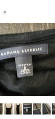 Banana Republic Black Maxi Long Dress Scoop Neck Strappy Stretch Size S