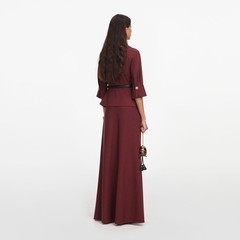 self portrait BROWN TWILL MAXI DRESS $ 740 Size US 6 UK 10
