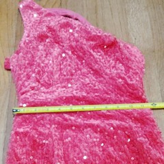 LAVETIR Pink Sequin One Shoulder Bodycon Sleeveless Short Dress Size L