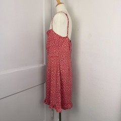 Blue Rain Pink Polka Dot Mini Dress Medium