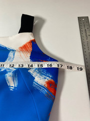 Milly Lou Lou Artistic Abstract Sheath Dress Size 8 Colorblock Modern Glam Chic
