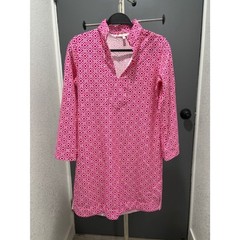 Jude Connally Pink and White Geometrical Design