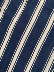 Lulus Dress Blue Striped Button-Front V-Neck Lined Large L