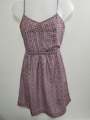 J Crew Size 2 Mini Sundress Soft Girl Pockets Geometric Flirty Girl *Flaw*