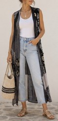 Styles Ever After Handmade Patchwork L Maxi Duster Metallica Art To Wear Unique