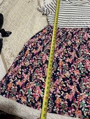 Haptics by Holly Harper Black/White Striped Fit & Flare Dress, Knee, Women&rsquo;s L