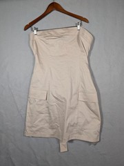 Abercrombie & Fitch Strapless Cargo Mini Dress Belted Cream Size L NWT Straps