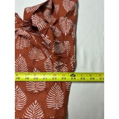 NWT River Goddess Rust Leaf Print Cotton Midi Dress Women L/XL Artisan Australia
