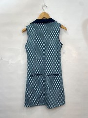 Scratch Seventy Sleeveless Collared Golf Dress Mini Length Green Blue Size Small