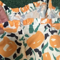 Cider White Orange Green Floral Sweetheart Smocked Strappy Midi Sundress S