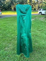 David&rsquo;s Bridal Green Strapless Satin Beaded Prom Dress Bridesmaid Gown Size 2