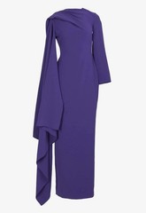 AUTH Solace London lydia draped maxi dress PURPLE UK 10